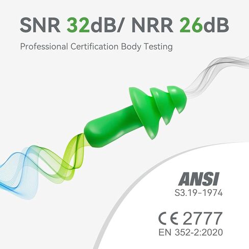 سدادات أذن من السيليكون من TASTORY، 50 زوجًا من سدادات الأذن السلكية القابلة لإعادة الاستخدام لحماية السمع، سدادات أذن كبيرة لتقليل الضوضاء يمكن التخلص منها، النوم، إطلاق النار، الشخير، الدراسة، السفر، الحفلات الموسيقية، العمل in Kuwait