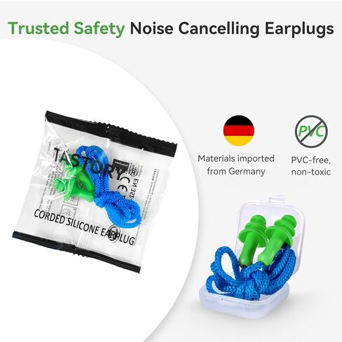 سدادات أذن من السيليكون من TASTORY، 50 زوجًا من سدادات الأذن السلكية القابلة لإعادة الاستخدام لحماية السمع، سدادات أذن كبيرة لتقليل الضوضاء يمكن التخلص منها، النوم، إطلاق النار، الشخير، الدراسة، السفر، الحفلات الموسيقية، العمل in Kuwait