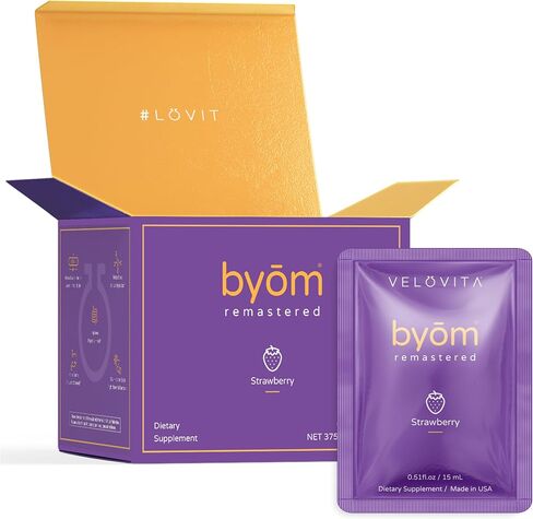 VELOVITA byōm® Remastered Strawberry Flavor - Probiotic with Ionic Minerals and Life-Enhancing Nutrients - Hydrate and Alkalize Your Body - Vegan, Gluten Free, Non GMO and Keto-Friendly - 25 Servings in Saudi Arabia