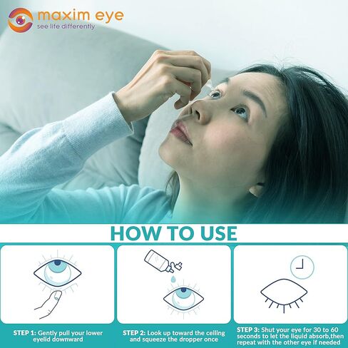 Blink Tears 25 قارورة قطرات تشحيم للعين، 3 عبوات، جفاف خفيف إلى متوسط، 0.01 أونصة لكل منها (إجمالي 75 قارورة فردية) مجمعة مع قطعة قماش مضادة للضباب قابلة لإعادة الاستخدام للنظارات in Kuwait