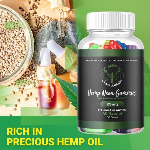 Green Lobster Gummies - Green Lobster Hemp Gummies - Green Lobster Gummys, Green Lobster Gummies Premium Blend Hemp, Green Lobster Hemp Extract Advanced Formula Shark Hemp Tank (60 Gummies) in Kuwait