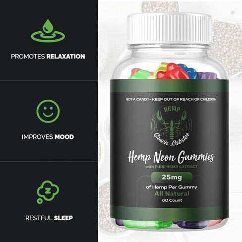 Green Lobster Gummies - Green Lobster Hemp Gummies - Green Lobster Gummys, Green Lobster Gummies Premium Blend Hemp, Green Lobster Hemp Extract Advanced Formula Shark Hemp Tank (60 Gummies) in Kuwait