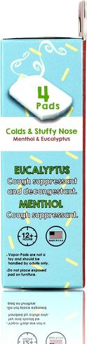 RaZbaby Vapor-RaZ Refills/Baby Cough and Cold Relief/Use at Home & on the go/All Natural Menthol & Eucalyptus / 4 Refills in Saudi Arabia
