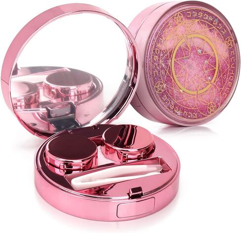ofone Contact Lens Case, Bling Constellations Contact Cases with Tweezers Remover Tool Mirror Solution Bottle Portable Contact Lenses Storage Container Kit for Travel (Blue) in Kuwait
