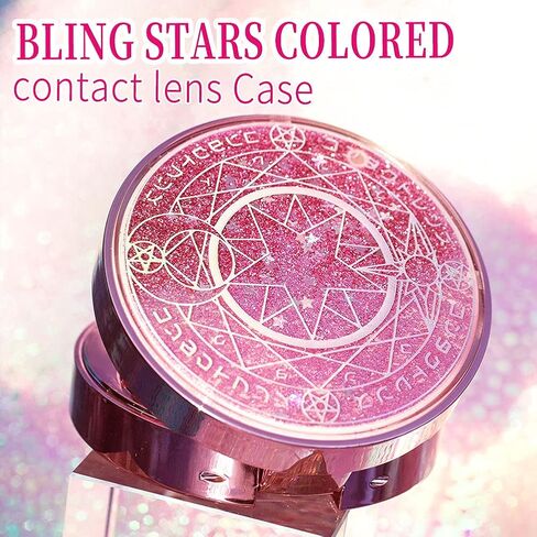 ofone Contact Lens Case, Bling Constellations Contact Cases with Tweezers Remover Tool Mirror Solution Bottle Portable Contact Lenses Storage Container Kit for Travel (Blue) in Kuwait