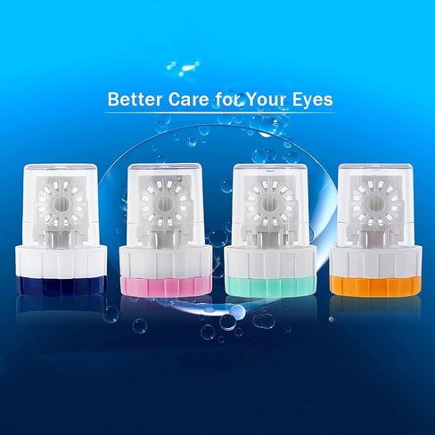 RMISODO 6 Pieces Manually Contact Lens Cleaner Washer Plastic Lens Case Cleaning Container in Kuwait