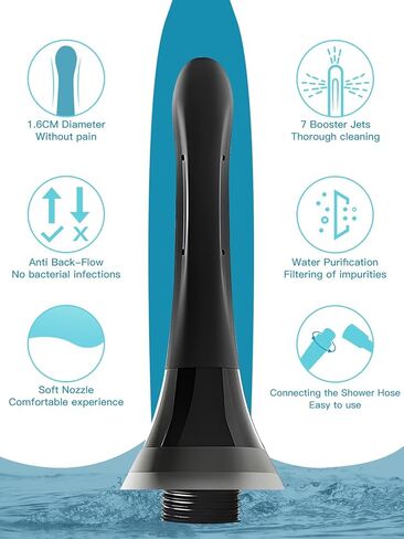 Shower Enema System Anti Back-Flow Douches for Men Wome,Enema Nozzle Kit Cleaner Attachment in Kuwait