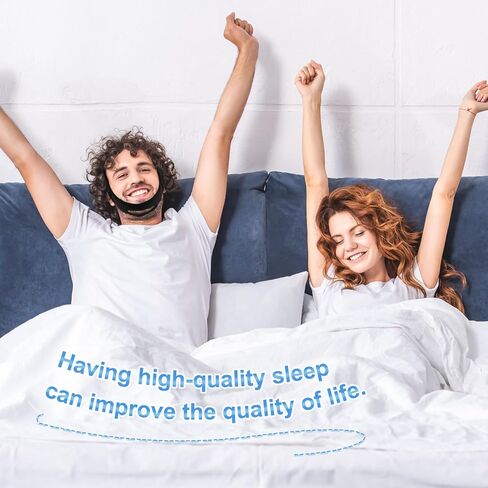 حزام ذقن مضاد للشخير، حزام ذقن قابل للتعديل وجيد التهوية، حجم عالمي فعال لوقف الشخير أثناء النوم والمساعدة على الشخير للنساء والرجال in Kuwait