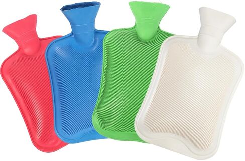 2PC Hot Water Bottle, 1 Liter Hot Water Bag, BPA Free - Durable Hot Water Bottle with Cover, Hot Water Bottles for Pain Relief, Cramps, Warm Compress in Kuwait