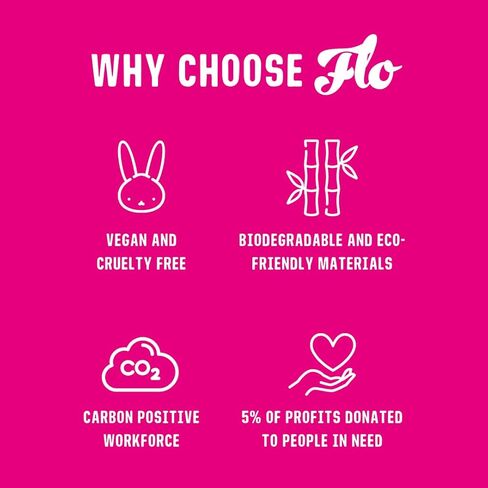 FLO - Organic Bamboo Daily Panty Liners, Plant-Based Cotton, Biodegradable, Leak-Busting Protection, Black-and-Woman-Owned, Women, Feminine Hygiene, Compostable, Individually Wrapped, (24 Count) in Kuwait