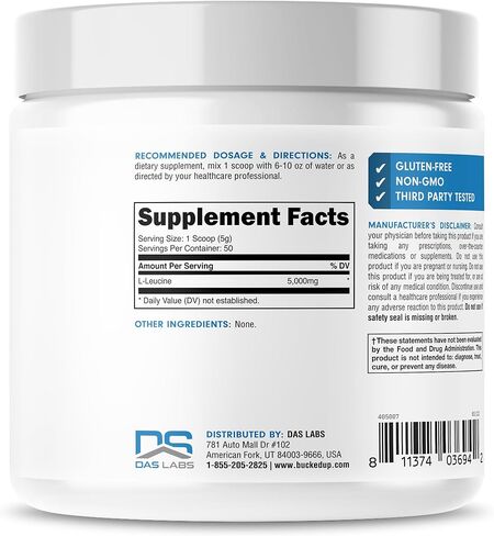 باكد أب إل-ليوسين 5000 ملجم لكل حصة، أساسيات (50 حصة، 250 جرام مسحوق) in Kuwait
