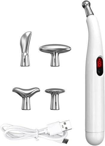 قلم الوخز بالابر من كوود، قلم تدليك بالنبض 5 في 1، قلم تدليك الكتروني قابل لاعادة الشحن بمنفذ USB، قلم تدليك الكتروني لتخفيف الالم in Kuwait