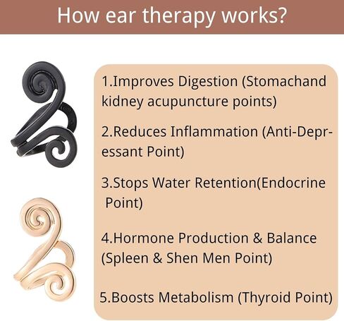 2 Pairs Zunis Acupressure SLI-mm-in Earrings,Non Pierced Ears Earrings for Acupressure,Acupressure Earrings,Earrings Ear Cuff Clip for Women Men in Kuwait