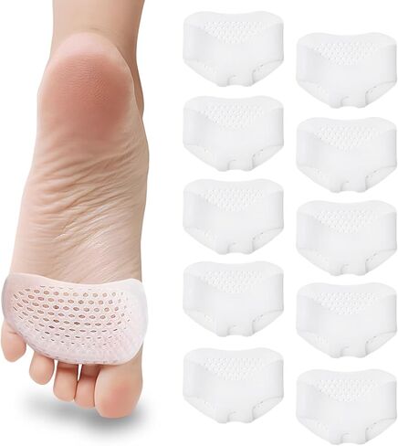 10 Pcs Foot Cushion for Ball of Feet, Metarsal Foot Pads for Women, Forefoot Pads for Women, Foot Pads Ball of Foot Pain in Kuwait