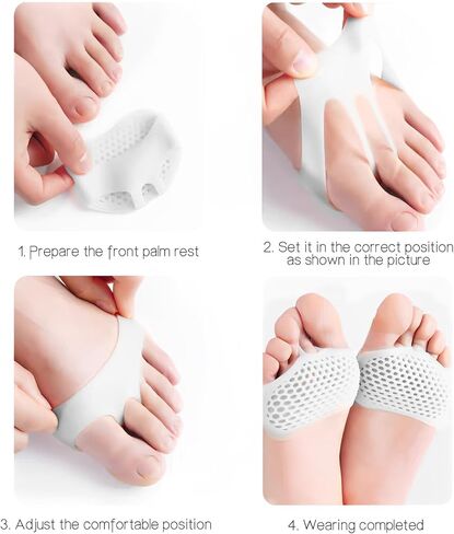 10 Pcs Foot Cushion for Ball of Feet, Metarsal Foot Pads for Women, Forefoot Pads for Women, Foot Pads Ball of Foot Pain in Kuwait
