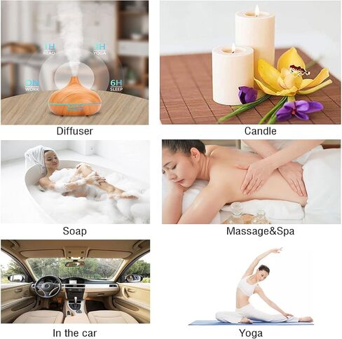مجموعة الزيوت العطرية للناشرين، مجموعة زيوت عطرية 8 * 10 مل، مجموعة زيوت عطرية عضوية نقية 100% (اللافندر، النعناع، ​​الفانيليا، البرتقال الحلو، الياسمين، الأوكالبتوس، الإيلنغ، الأوسمانثوس) in Kuwait