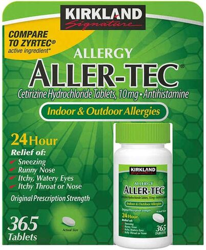 Kirkland Signature Aller-Tec Cetirizine Hydrochloride Tablets, 10 mg, 365 Count in Saudi Arabia