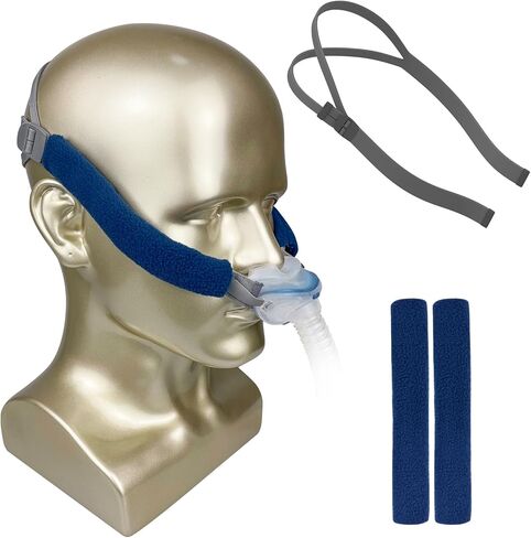 2 حزمة من أشرطة أغطية الرأس Airfit P10 البديلة مع أغطية الأشرطة، مشابك مدمجة قابلة للتعديل بالكامل ومطاطة متينة متوافقة مع Airfit P10 N30 Airsense 10 11 قناع وسادة الأنف (رمادي) in Kuwait