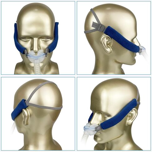 2 حزمة من أشرطة أغطية الرأس Airfit P10 البديلة مع أغطية الأشرطة، مشابك مدمجة قابلة للتعديل بالكامل ومطاطة متينة متوافقة مع Airfit P10 N30 Airsense 10 11 قناع وسادة الأنف (رمادي) in Kuwait
