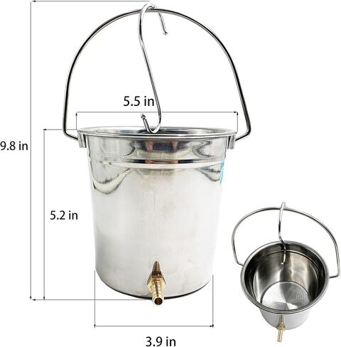 GNEGKLEAN Enema Kit Stainless Steel 1.5 Quart Capacity Bucket – 6.0ft Long Silicone Hose – 5pcs Reusable Tips – Controlled Water Flow – for Colon Detox Cleanse Enemas in Kuwait