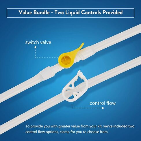 GNEGKLEAN Enema Kit Stainless Steel 1.5 Quart Capacity Bucket – 6.0ft Long Silicone Hose – 5pcs Reusable Tips – Controlled Water Flow – for Colon Detox Cleanse Enemas in Kuwait