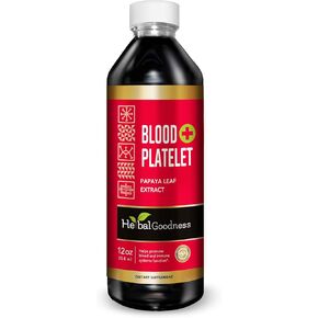 Herbal Goodness Blood Platelet Support Plus - Blood Support, Immune Support - 1 Bottle, 12oz Bottle Liquid Extract in Saudi Arabia