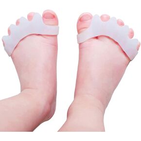 ERSANLI Latest Version Of Children’S Gel Toe Separator And Bunion Separator For Separating And Correcting Overlapping Toes (Children, White, 2 Pcs)