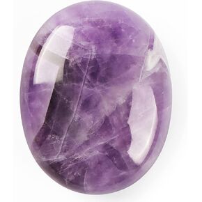 Hxswkk 1.8 Inch Rainbow Fluorite Thumb Worry Stone Palm Stone Healing Crystal Pocket Gemstone for Anxiety Relief Meditation Yoga Spiritual Reiki Positvity