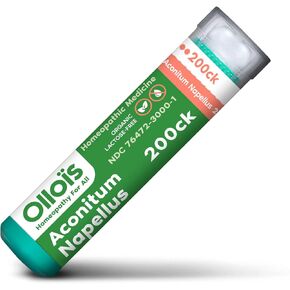 OLLOIS Aconitum Napellus 200CK, Organic, Lactose-Free, Vegan, Homeopathic Medicine, 80 Pellets (Pack of 1) in Saudi Arabia
