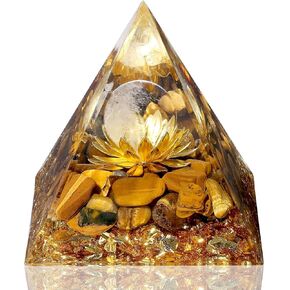 LAIDANLA Orgone Pyramid جمشت بلورات الشفاء أورجونيت الهرم زهرة الحياة الطاقة الإيجابية الروحية الريكي الأحجار الكريمة الهرم لمكافحة الإجهاد ملهمة يجذب النجاح هدايا الديكور