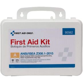 First Aid Only 90754 Bulk ANSI A 10-Person Emergency First Aid Kit for Home, Work, and Travel, 71 Pieces