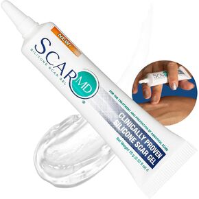 AIM Medical - ScarMD Glide Massaging Scar Gel, Fades Scars from Surgery, C Section and More, Dual Action Silicone Scar Gel with 3-Ball Massaging Applicator, Reduces Discomfort and Itchiness, 15g