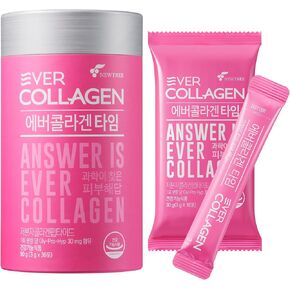 NEWTREE EverCollagen Time Low Molecular Fish Marine Collagen Powder Sticks Packets Taking Without Water, Korean Collagen Supplements for Hair, Nails, Skin Health & Beauty, 30 Sticks in Saudi Arabia