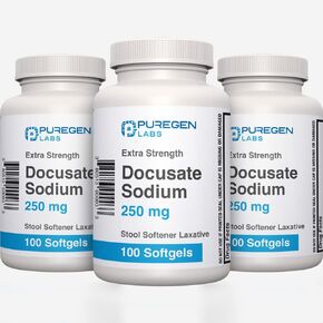 [3 عبوات] Rugby® Docusate Sodium USP، 250 مجم ملين للبراز بقوة إضافية، 100 كبسولة هلامية طرية (عبوة من 3) * قارن مع Colace قوة إضافية ووفر! * UPC in Saudi Arabia