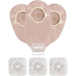 15+6 قطع من اكياس فغر القولون، لوازم فغر القولون، كيس فغر من قطعة واحدة قابل للتصريف للعناية بفغر اللفائف، مقصوصة لتناسب in Kuwait