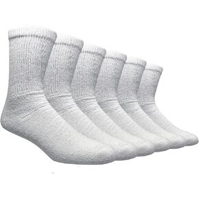 Heel N Toe Crew Socks for Diabetics Loose Fit Top Circulator Non-Binding Neuropathy