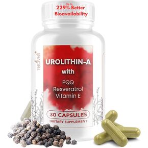 Advanced Urolithin A (15 Servings) & Stem Cell Supplement with 500mg Urolithin A, Resveratrol, PQQ, Vitamin E & Bioperine – Supports NAD+, Mitochondria, Muscle Health, Healthy Cells & Energy Levels in Saudi Arabia