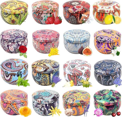 EUPNHY 16 Pack Scented Candles Gift Set 2.5oz Strong Fragrance Aromatherapy Candle Set Soy Wax Decorative Candles for Home Scented Bath and Body Works Candles Relaxation Gifts for Women. in Kuwait