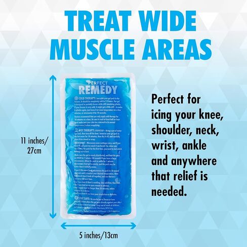 Reusable Gel Ice Pack for Hot and Cold Compress, Ice Packs for Injuries Reusable Gel, for Injury Recovery and Muscle Pain Relief (1-Pack, Blue, Regular) in Saudi Arabia