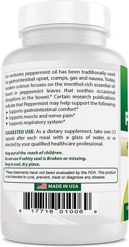 Best Naturals Peppermint Oil 250 mg 120 Capsules (120 Count (Pack of 3)) in Saudi Arabia