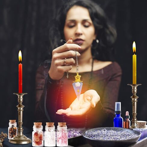 لوازم السحر Ruicnte، مجموعة تعويذة عشبة الساحرة، أعشاب مجففة للسحر، 84 قطعة من لوازم وأدوات الويكا مع الشمع المعطر، الكريستال، مجموعة أدوات الويكا للمبتدئين، لوازم مذابح نقطة البندول الوثنية in Kuwait