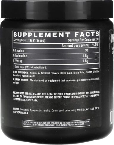 أبحاث نوتريكس - مسحوق BCAA 6000 حمض أميني - 6 جرام من مكملات الأحماض الأمينية BCAAs للتعافي بعد التمرين ونمو العضلات - مشروب استعادة الطاقة الأمينية (التفاح الأخضر - 30 حصة) in Kuwait