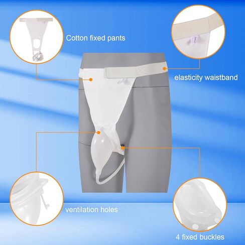 مبولة يمكن ارتداؤها للرجال، ملخصات سلس البول للبالغين، حقيبة التحكم في سلس البول، قسطرة خارجية للرجال، كيس بول سيليكون قابل لإعادة الاستخدام، أكياس قسطرة البول مع قسطرة البول in Kuwait