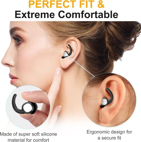 سدادات أذن لإلغاء الضوضاء أثناء النوم، سدادات أذن من السيليكون الناعم قابلة لإعادة الاستخدام لتقليل الضوضاء، حماية السمع قابلة للغسل للعمل، السفر، الحفلات الموسيقية، الدراجات النارية، الشخير أثناء النوم، أسود in Kuwait