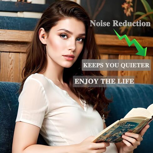 سدادات أذن من إسفنج الذاكرة الناعم من WUTAIN - سدادات أذن لتقليل الضوضاء 28 ديسيبل - سدادات أذن لإلغاء الضوضاء مثالية للنوم والحفلات الموسيقية والسفر الجوي وركوب الدراجات النارية وسدادات أذن هادئة للمساعدة في النوم - سماعات أذن مضادة للشخير (برتقالي) in Kuwait