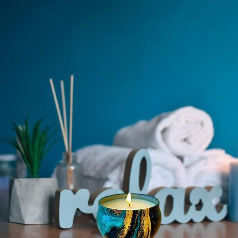 مجموعة شموع معطرة من فور سيزونز من 4 قطع × 6 اونصة | مجموعة هدايا شموع الصويا المعطرة | شموع للعلاج العطري لهدايا عيد الميلاد | شموع استرخاء للنساء | مجموعة هدايا شموع لتخفيف التوتر للنساء in Kuwait