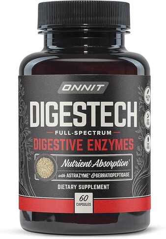 Onnit Labs Digestech Professional Grade All-Natural Digestive Enzymes Supplement, 60 Count in Kuwait