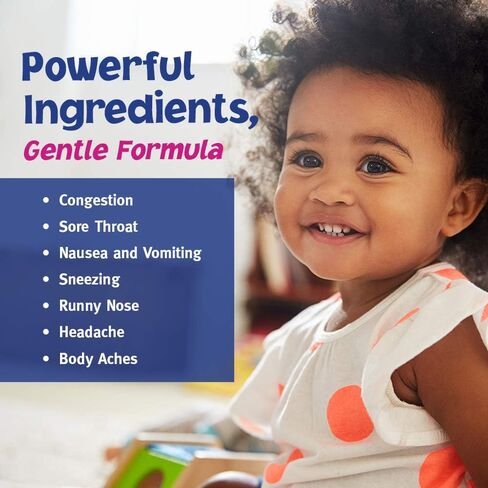 الطب المثلي لتخفيف نزلات البرد والأنفلونزا من NatraBio | الأطفال والرضع 4 أشهر فما فوق | احتقان، التهاب الحلق، غثيان، عطس، أوجاع | بدون سكر، بدون آثار جانبية ولا يسبب النعاس | 1 أونصة سائلة in Kuwait