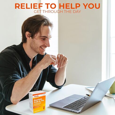 TIME-CAP LABS, INC. علاج نزلات البرد والأنفلونزا في الوقت المناسب أثناء النهار - للبالغين والأطفال بعمر 12 عامًا فما فوق مع ما يعادل العلامة التجارية الوطنية - عدد 48 من المواد الهلامية الناعمة in Kuwait
