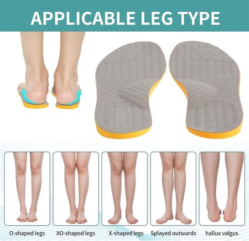 Corrective Over Supination Shoe Inserts,Women and Men High Arch Support, Heel Wedge Orthotic Inserts for Foot Alignment,Bow Legs,Flat Feet,O/X Leg,Knock-Knees (Size : 43-44) in Saudi Arabia